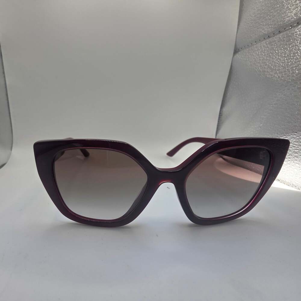 321 Prada Women's Red Polarized Rectangle Sunglasses Shades Size 52-18-140 - Picture 4 of 6